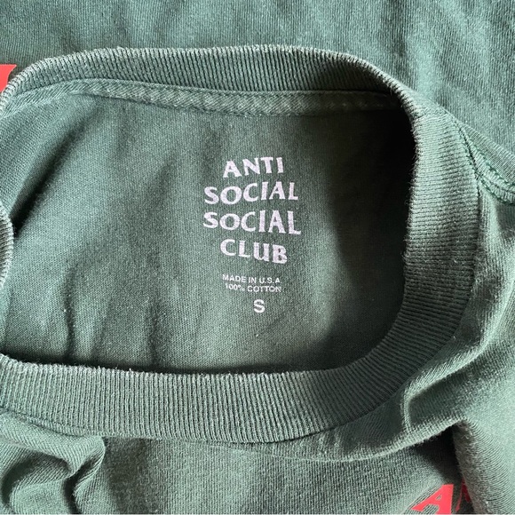 Anti Social Social Club tee in Forrest Green - Picture 3 of 3